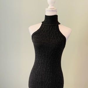 Gray sweater dress